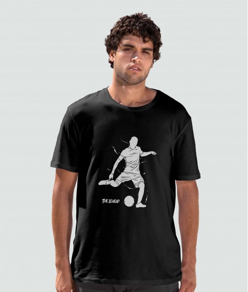 Мъжка тениска с щампа Спортни Илюстрации The football legend - TShirtArtShop.com